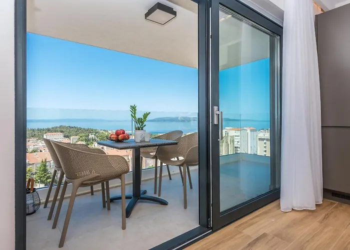 شقة Luxury Adria Sea & View ماكارسكا